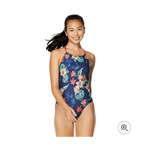 NWT Speedo Printed Tie Back One Piece swimsuit - 22 - island vision floral - 22 - Picture 1 of 4